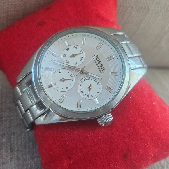 Fossil Girls Wristwatch Multi Functional Analog Quartz Silver Tone Wrist Watch main image 8